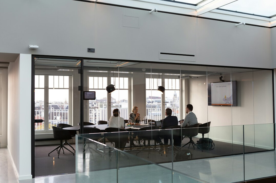 team meeting in office